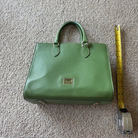Dooney & Bourke Pebble Leather Satchel Tote in Sage Green โ Classic Preppy - Picture 14 of 14